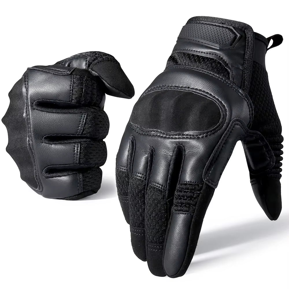 Full Finger Tactical Gloves Sports Paintball Shooting Hunting Combat Airsoft PU Leather Touch Screen Rubber Protective Gear Men