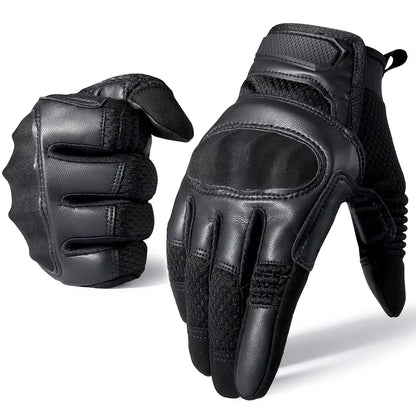 Full Finger Tactical Gloves Sports Paintball Shooting Hunting Combat Airsoft PU Leather Touch Screen Rubber Protective Gear Men