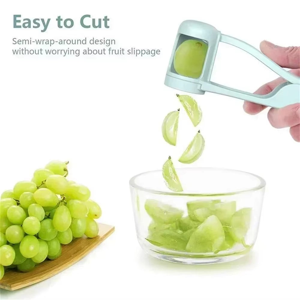 Fruits Slicer Cutter Grape Cherry Tomato Fruit Salad Splitter Artifact Toddlers Small Kitchen Accessories Cut Gadget for Baby