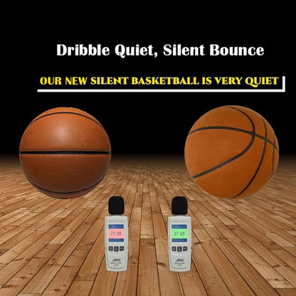 Silent Basketball Size 7#(29.5")6#/5# Dribbling Indoor Grooved Airless Foam Basketball Quiet Dribbling Training Silent Ball Gift