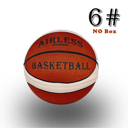 Silent Basketball Size 7#(29.5")6#/5# Dribbling Indoor Grooved Airless Foam Basketball Quiet Dribbling Training Silent Ball Gift