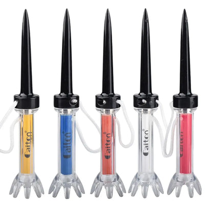 Improve Your Golf Game with the  5Pcs Magnetic Plastic Golf Tee Set - 360Degree Bounce