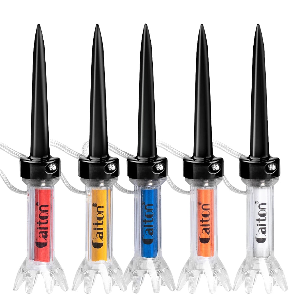 Improve Your Golf Game with the  5Pcs Magnetic Plastic Golf Tee Set - 360Degree Bounce