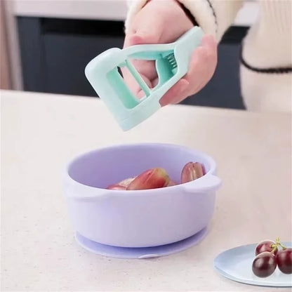 Fruits Slicer Cutter Grape Cherry Tomato Fruit Salad Splitter Artifact Toddlers Small Kitchen Accessories Cut Gadget for Baby